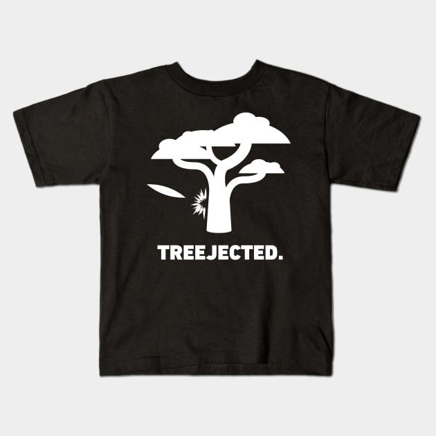 Treejected | Funny Disc Golf Kids T-Shirt by MeatMan